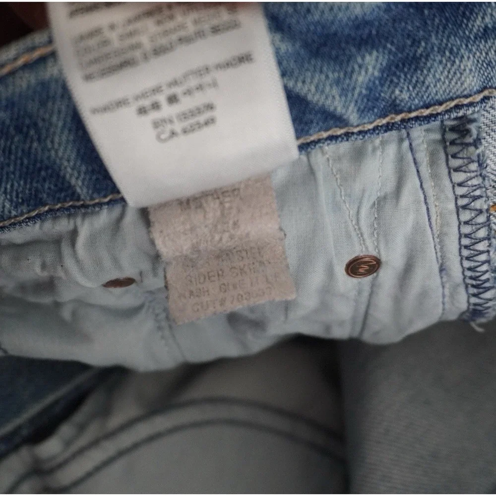 MOTHER Superior Womens Size 27 High Waisted Rider Skimp Jeans Give It Up Wash - Picture 15 of 16